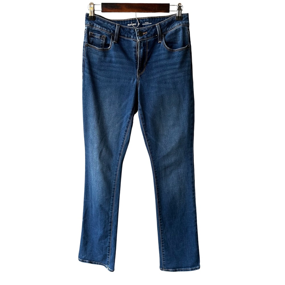 Old Navy Jeans Pants Kicker Boot Cut Mid Rise Dark Wash Sycamore Blue Size 4